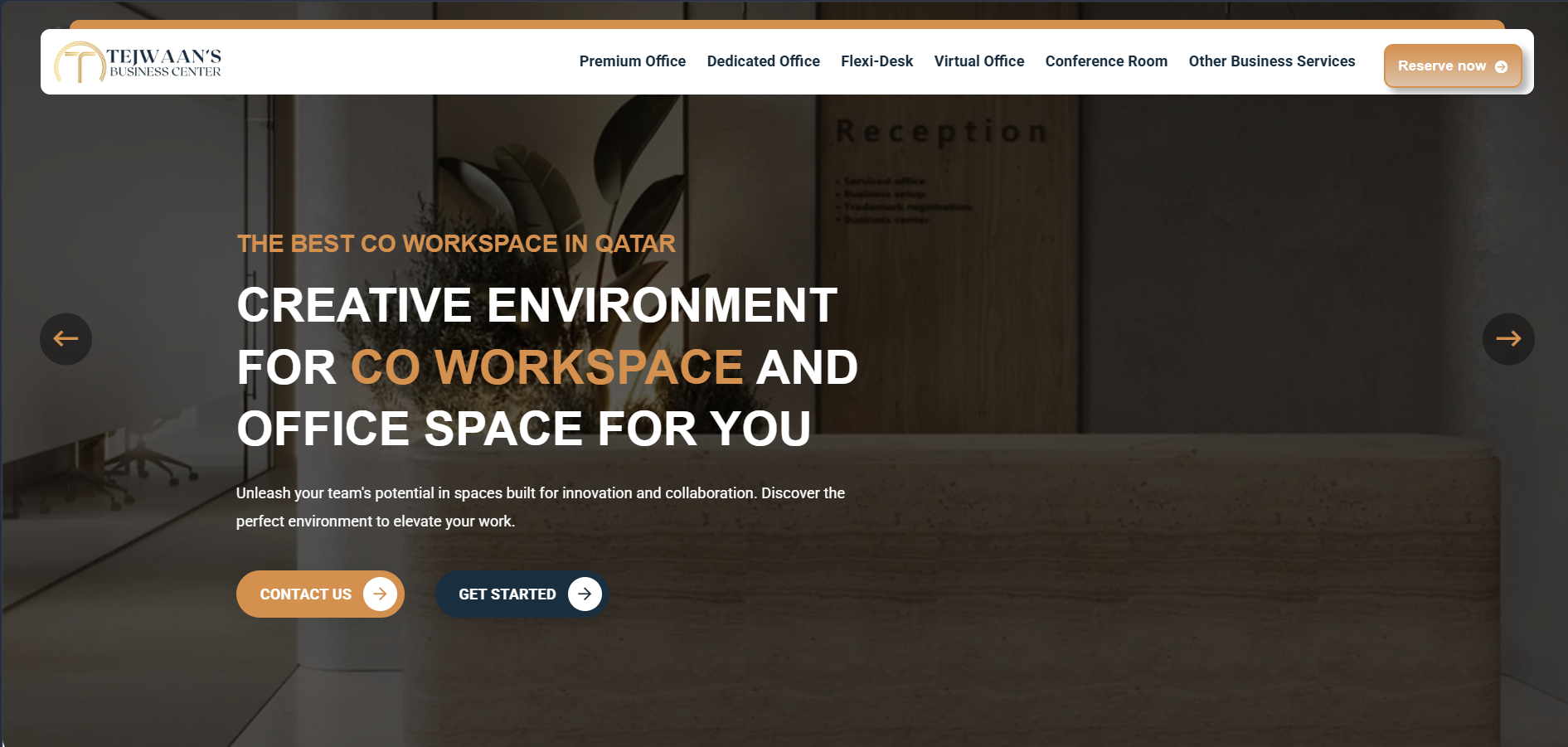 Tejwaans Business Center website preview